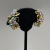 Vintage Aurora Borealis Crystal Clip on Earrings Gold Floral Wedding 1950s