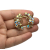 Vintage Aurora Borealis Crystal Clip on Earrings Gold Floral Wedding Earrings