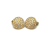 Vintage Monet Gold Pave Rhinestone Clip on Earrings Round 3/4" Wedding Formal