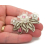 Vintage Celluloid Flower Brooch Floral Lapel Pin Silver Filigree Translucent Cle