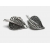 Vintage Silver Tone Metal Leaf Clip on Earrings Stylish Rhodium Plated