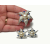 Vintage Silver Pearl and Blue Rhinestone Star Brooch and Clip on Earrings Demi Parure Starfish Wispy Star Flower Starflower Jewelry Set Vintage Silver Pearl Blue Rhinestone Star Brooch Clip on Earrings Demi Parure