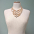 Vintage 1950s Four Strand Necklace Pale Beige Gold and Tangerine Multistrand