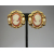 Vintage Kenneth Jay Lane KJL for Avon Cameo Clip on Earrings Big Large Gold