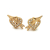 Vintage Swarovski Gold Heart Clip on Earrings Valentines Day Cupid's Arrow