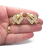 Vintage Swarovski Crystal Gold Heart and Arrow Clip on Earrings