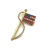 Vintage Rhinestone American Flag Brooch Lapel Pin Gold Red White and Blue