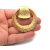 Vintage Brushed Gold Etched Circle Brooch Lapel in Signed Kramer Mid Century