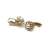 Vintage Dainty Gold Pearl Clip on Earrings Small Openwork Floral Minimalist