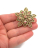 Vintage Gerry's Gold Floral Brooch with Pink Rhinestones Openwork Flower Design
