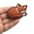 Needle Felted Fox Brooch Felt and Wool Fox Lapel Pin Handstitched