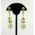 Vintage Pearl Drop Earrings Long 3 inch Clip on Earrings