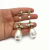 Vintage Pearl Drop Earrings Long 3 inch Clip on Earrings with Clear Rhinestones