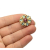 Antique Coro Brooch Pin Small Turquoise Enamel with Tiny Pearls Pink Rhinestone