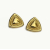 Vintage Monet Gold Triangle Earrings Pierced Post Stud Earrings