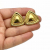 Vintage Monet Gold Triangle Earrings Pierced Post Stud Earrings Triangular