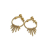 Vintage Napier Gold Hoop Fringe Clip on Earrings