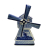 Vintage Delft Blue Windmill Music Box 7.5" Plays "Tulips From Amsterdam"