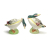 Vintage Ceramic Duck Salt and Pepper Shakers Set with Cork Stoppers Mid Century