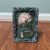 Vintage Pewter Floral Picture Frame Easel Back Tabletop 5" x 3.5" Rose Motif