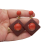Vintage Orange and Mahogany Brown Dangle Clip on Earrings Geometric