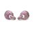 Vintage Purple Zebra Tiger Stripe Clip on Earrings Doorknocker Style