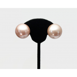 Vintage Pastel Pink Clip on Earrings 1950s 1960s Jewelry Easter Spring