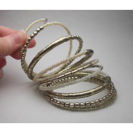 One Piece Stackable Bangle Bracelet Connected 9 in 1 Bangle