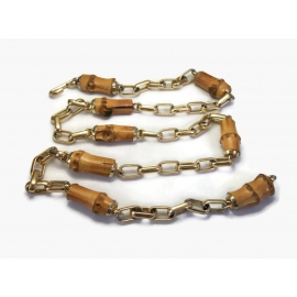 Vintage Wood and Gold Chain Belt Unisex up to 35 1/2" Belt for Woman or Man  Boho Fashion Belt  Chunky Bohemian Hippie Festival Dress Belt Vintage Wood and Gold Chain Belt Unisex up to 35 1/2" Belt for Woman or Man Boho