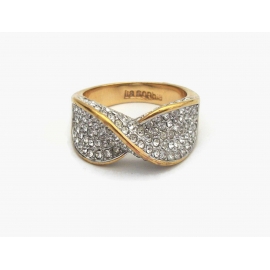 Lia Sophia Pave Rhinestone Ring Women Ladies U.S. Size 9 Lia Sophia pave rhinestone women's ring size 9