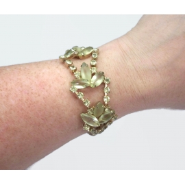 Vintage Juliana D&E Delizza and Elster Peridot or Citrine Rhinestone Bracelet Vintage Juliana D&E Delizza and Elster Peridot or Citrine Rhinestone Bracelet