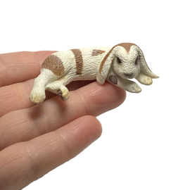 Schleich Bunny Rabbit Figurine Lop-Eared Brown and White 2010