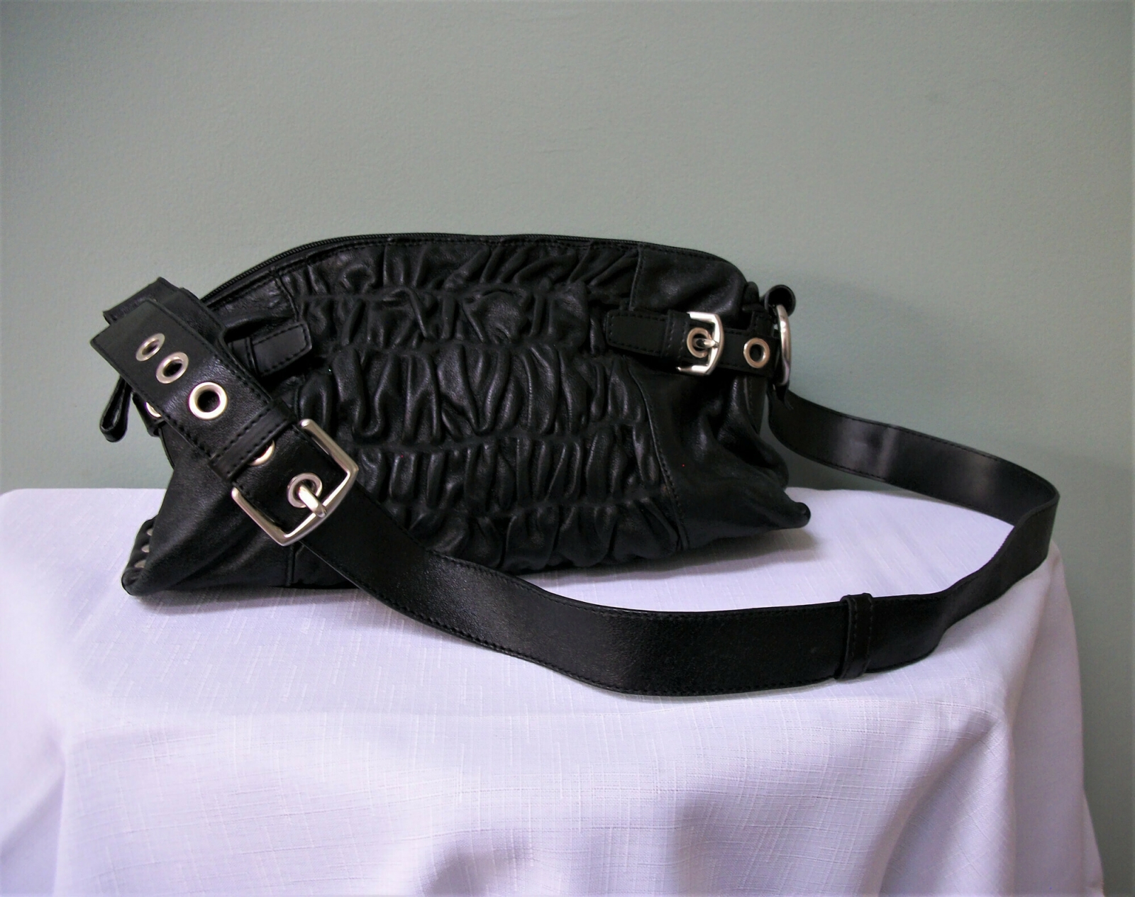 Vintage boho Cavalcanti Woman Tan Soft Italian Leather Shoulder Handbag |  eBay