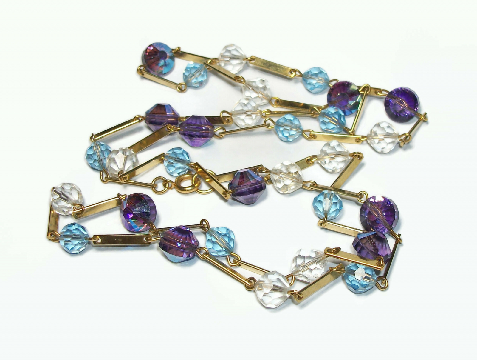 Crystal bead necklace vintage sale