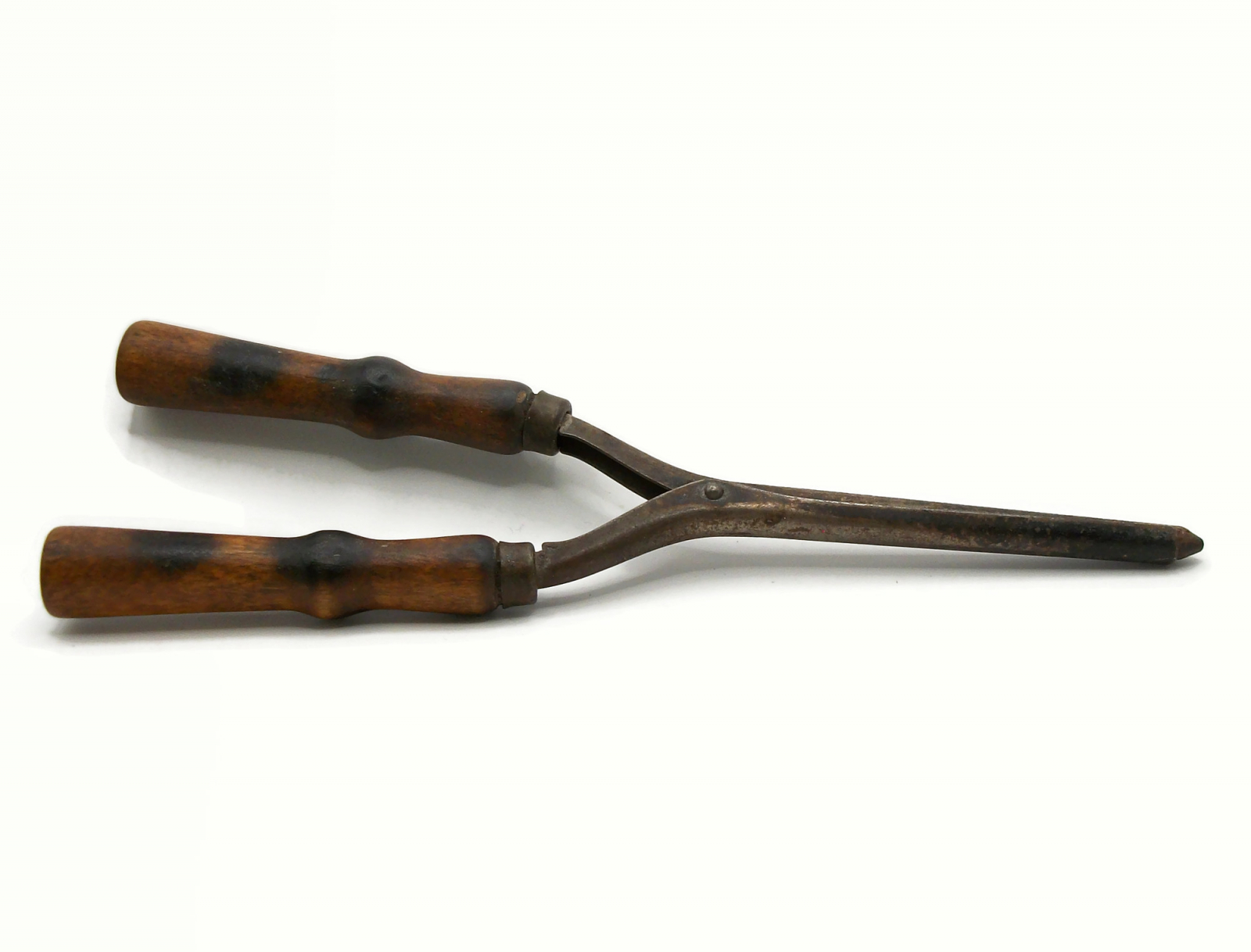 Vintage curling iron wooden handle cheap
