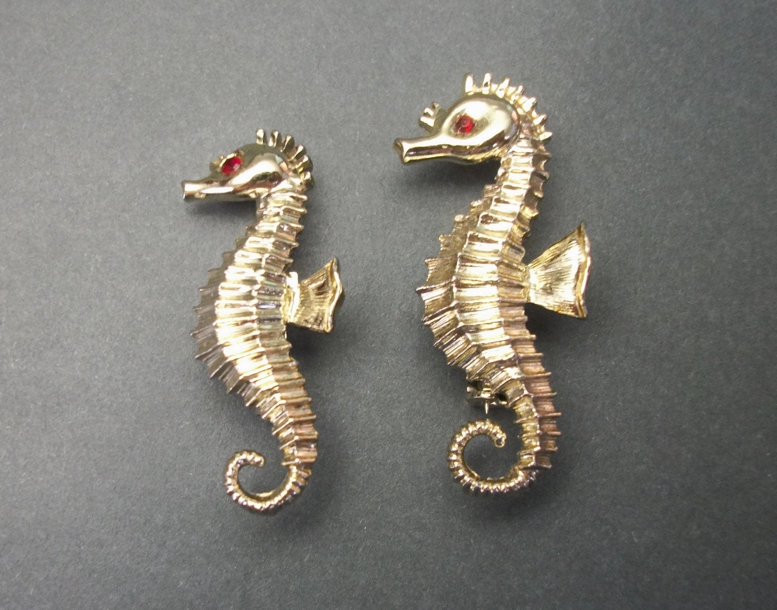 Vintage seahorse brooch on sale