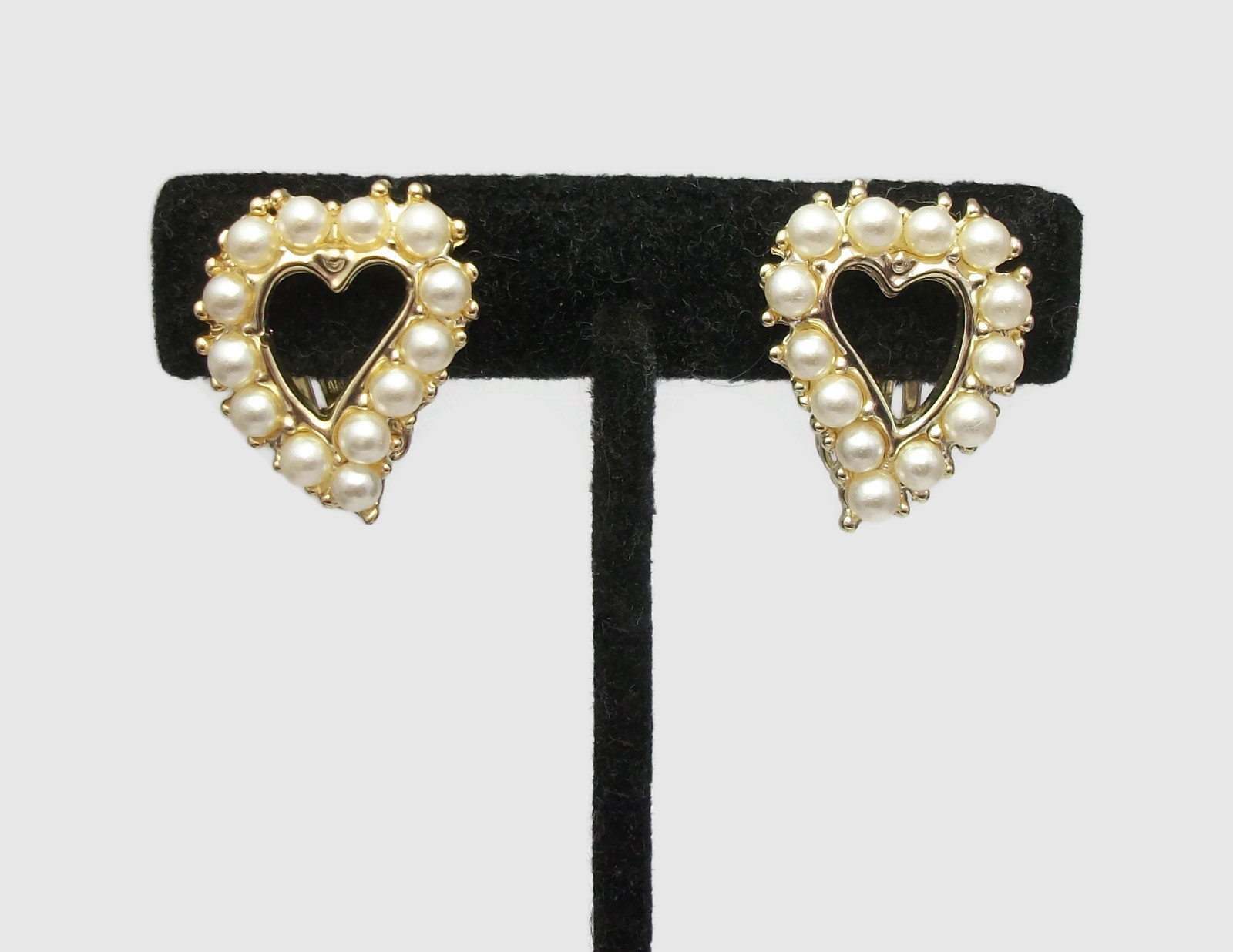 Heart shaped clip on earrings Clearance
