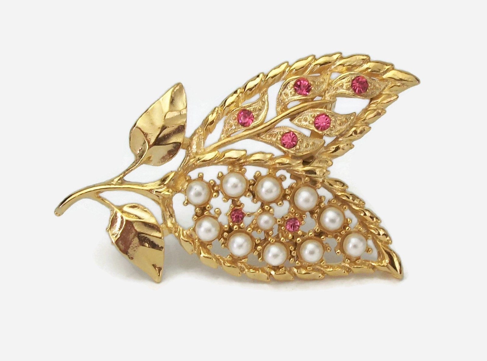 Sarah Coventry Gold Tone Double Petal Layer Flower Brooch in ...