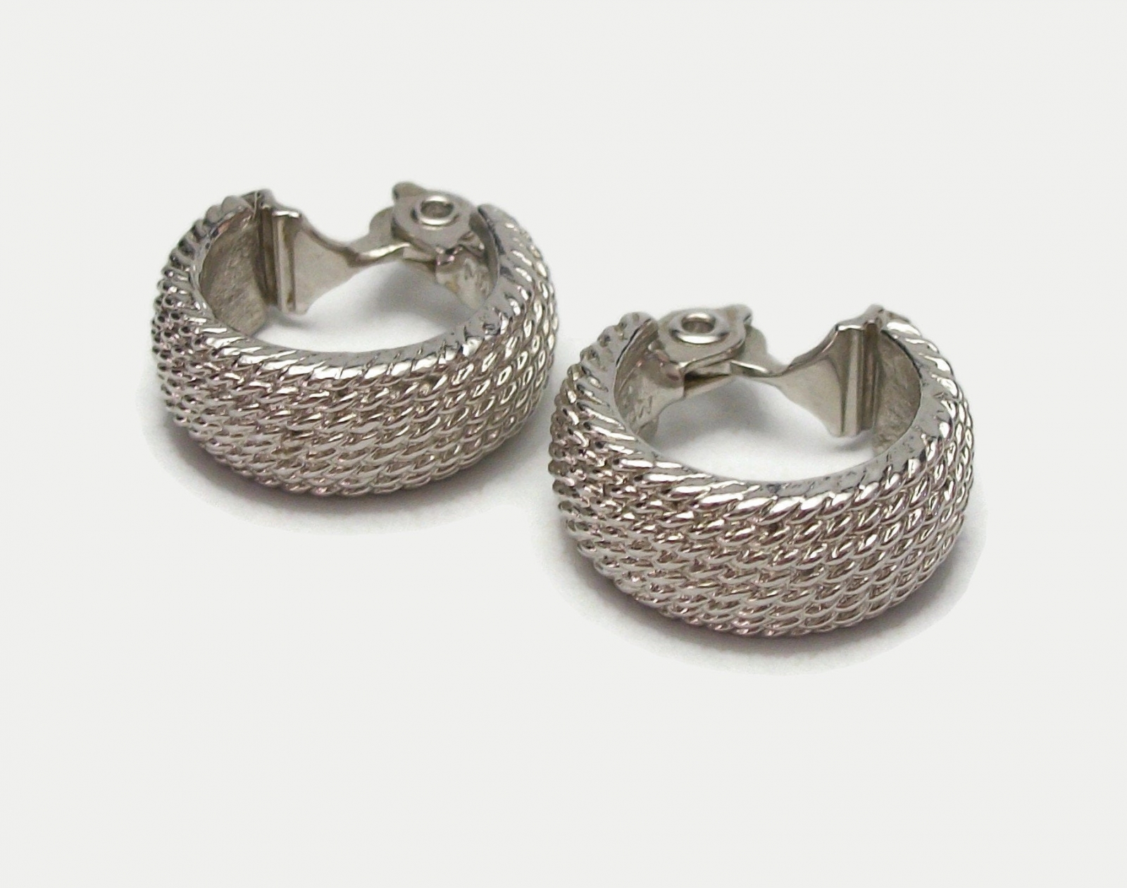 Monet silver hoop earrings hot sale