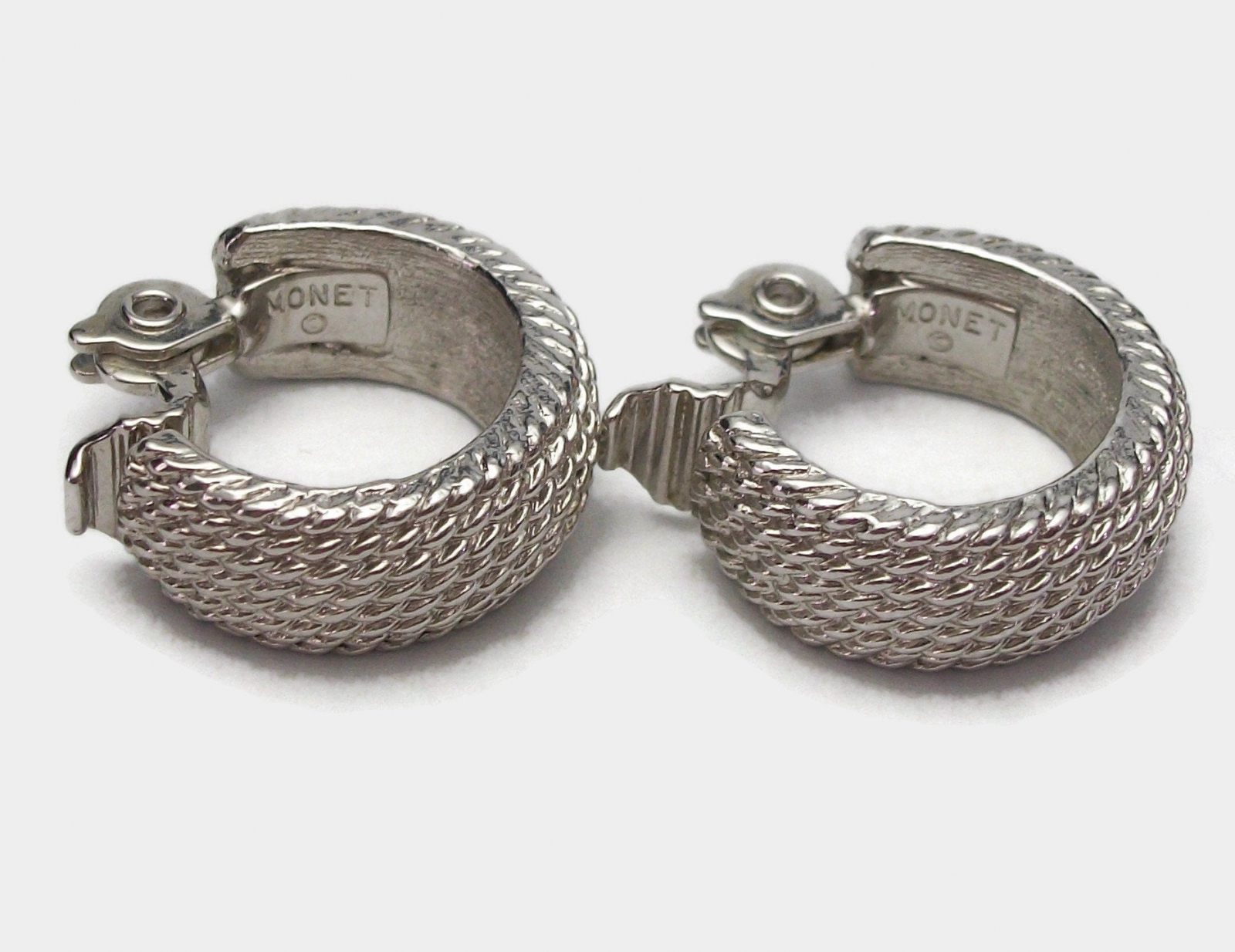 Monet silver sales hoop earrings