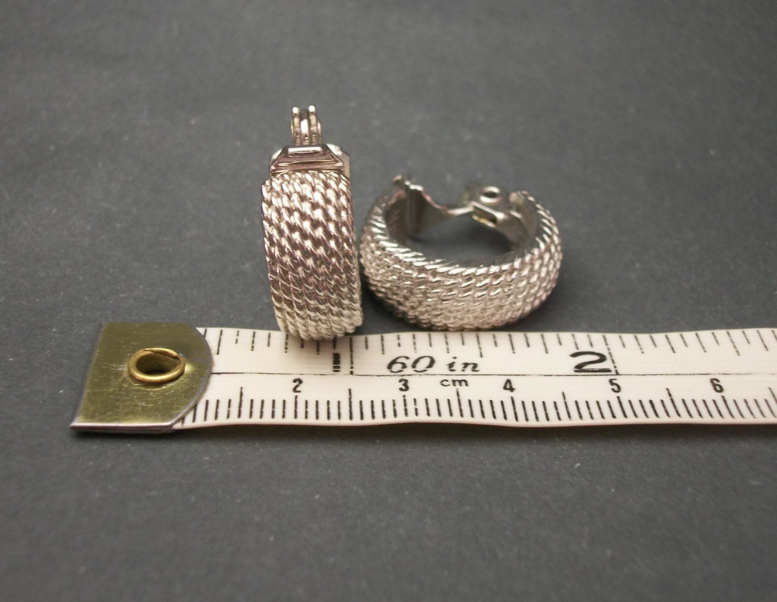 Monet silver hoop earrings on sale