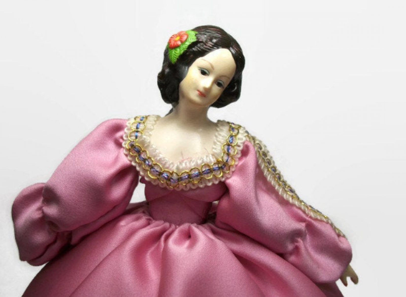 vintage music box doll