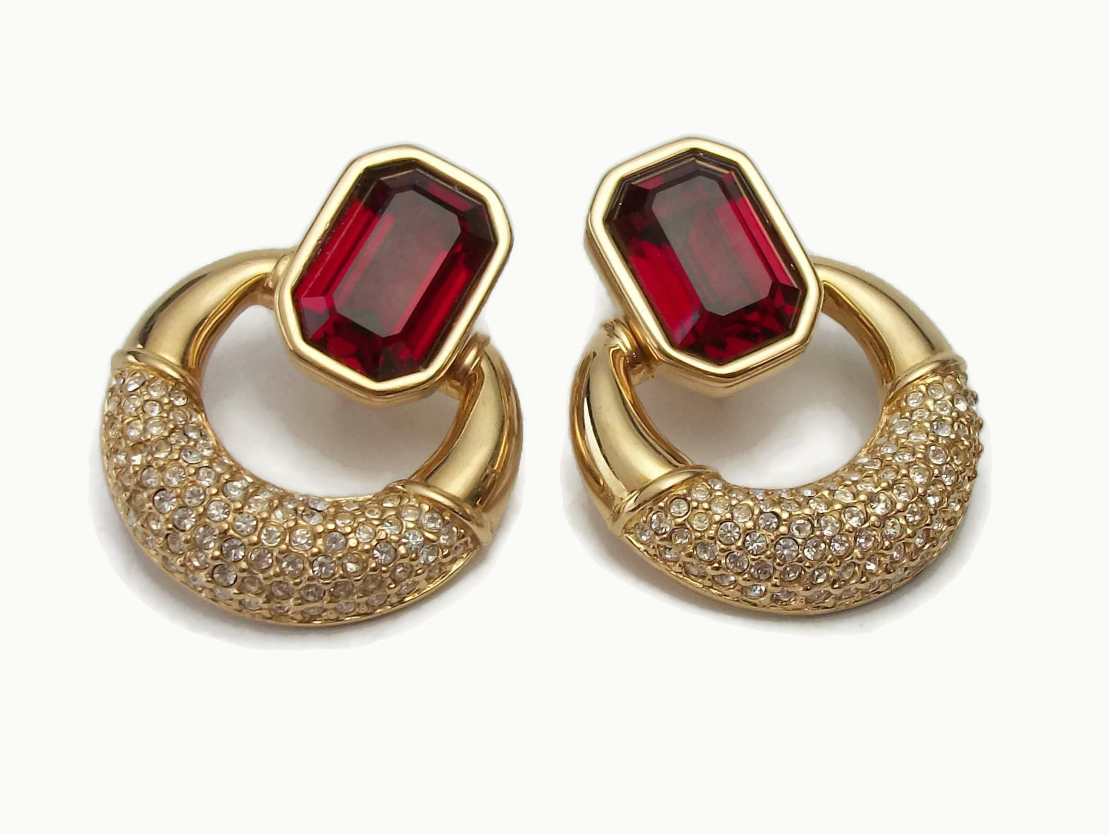 Vintage swarovski clip new arrivals on earrings