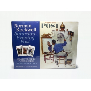 Norman Rockwell Saturday Evening Post Collector Series Playing Cards Double Bridge Deck New NIB 2004