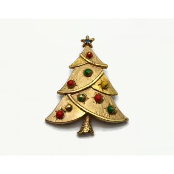 Vintage Shabby Tarnished Gold Christmas Tree Pin Brooch Made in Taiwan Vintage Shabby Tarnished Gold Christmas Tree Pin Brooch Made in Taiwan