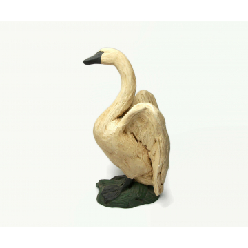 Vintage Swan Figurine by Spring House Collection Resin 5 inch Figurine Initialed by Artist