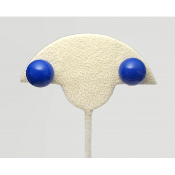 Vintage 1/2" Cobalt Blue Clip on Earrings Round Ball Button Earrings