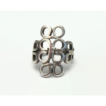 Vintage Mexico 925 Sterling Silver Ring for Women or Men Unisex U.S. Size 7 3/4 Women's Men's Ring 925CMM Plain Silver Hallmarked