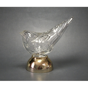 Vintage 1970s Avon Song Bird Glass Perfume Bottle  Empty for Display Clear Glass Bird Shaped Bottle 70s Cotillion Cologne