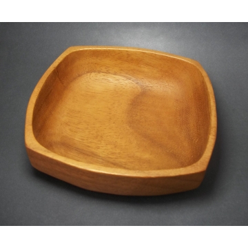 Vintage Scandinavian Wood Bowl Made in Sweden Karlshamn 6 inch Wooden Trinket Dish Tray Home Decor Mid Century Modern Scandia Present AB